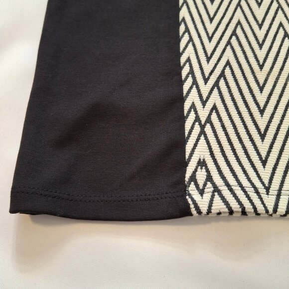 Divided H&M Color Block Bodycon Dress Size 14 Chrome Back Zipper Sleeveless - Picture 3 of 14